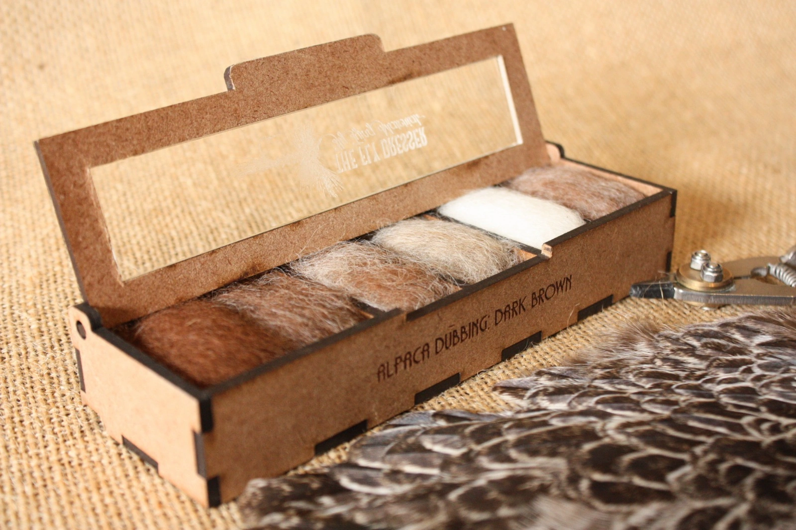 alpaca dubbing dark brown collection fly tying material