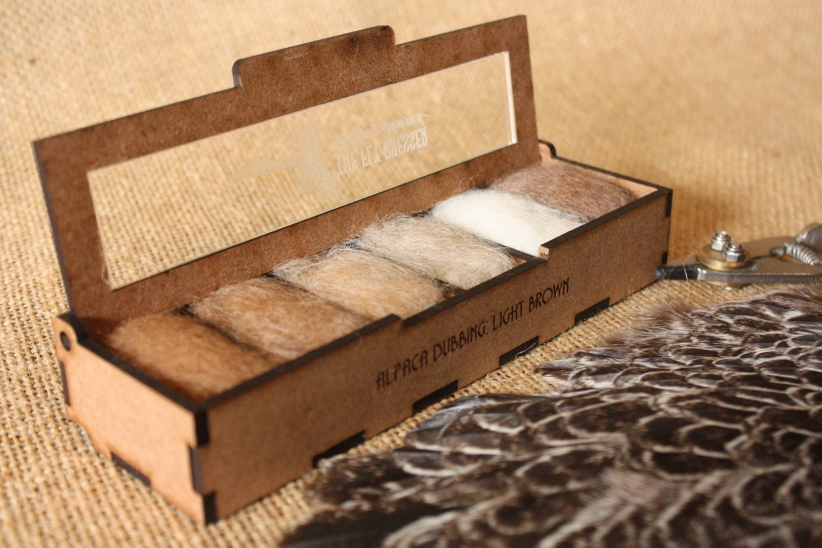 alpaca dubbing light brown collection for fly tying