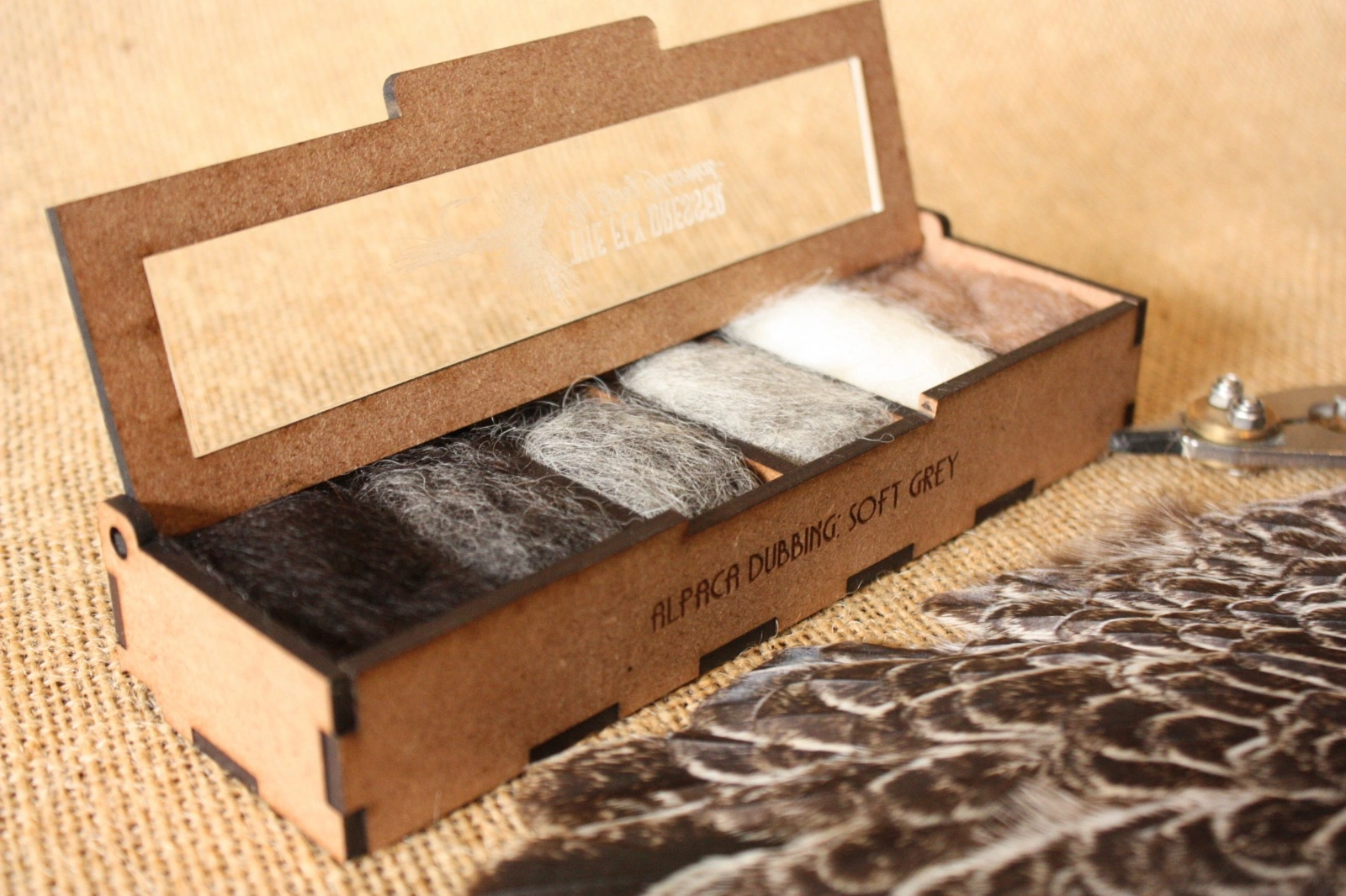 Alpaca dubbing soft grey collection – 6 shades for fly tying